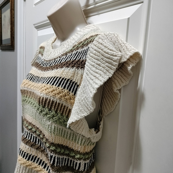 Elan Multicolor Striped Knit Blouse Size S - Picture 3 of 9